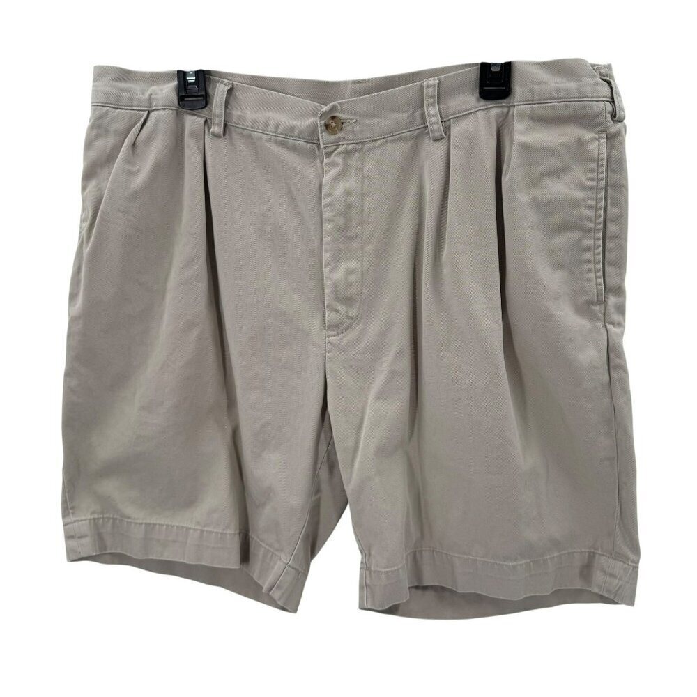 Polo By Ralph Lauren Classic Fit Pleated 9" Khaki Shorts Mens Size 38